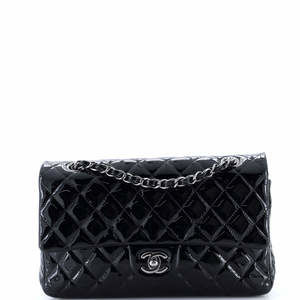 Chanel Medium Vintage Classic Double Flap Bag Quilted Patent
